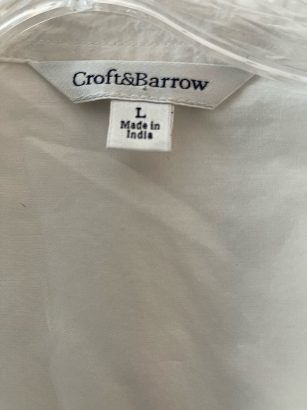 Croft & Barrow White Eyelet Button Up Shirt Women’s Large 100% Cotton - Picture 6 of 10